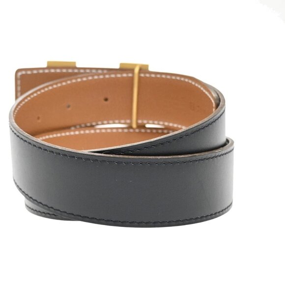 HERMES Constance H Logo Reversible Buckle Belt Leather Size 70 BK BN GHW 70RL196 - Picture 3 of 10